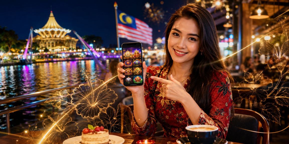 Pemain menggunakan aplikasi kasino mudah alih di Kuching untuk bermain poker